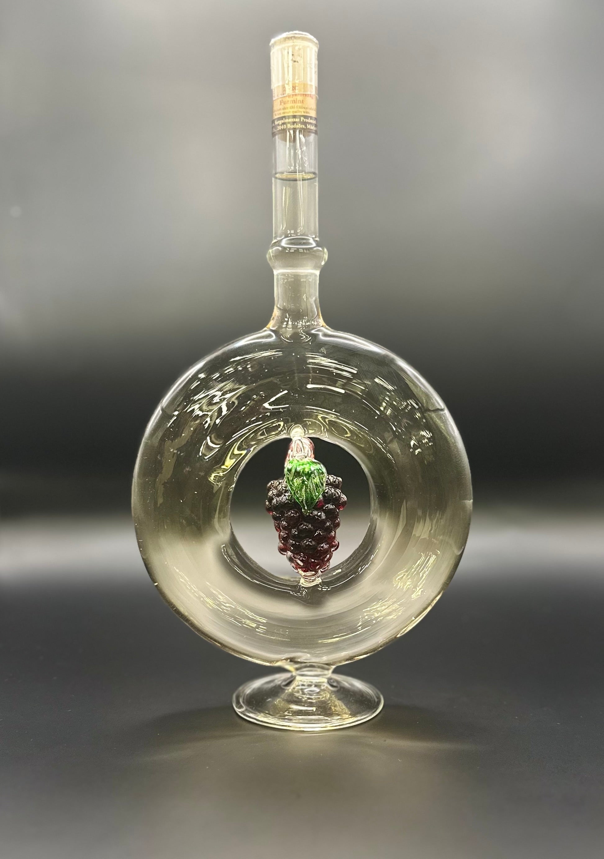 Diszkosz Palack Belül Vörösborral Töltött Szőlőfürt 0.2 L