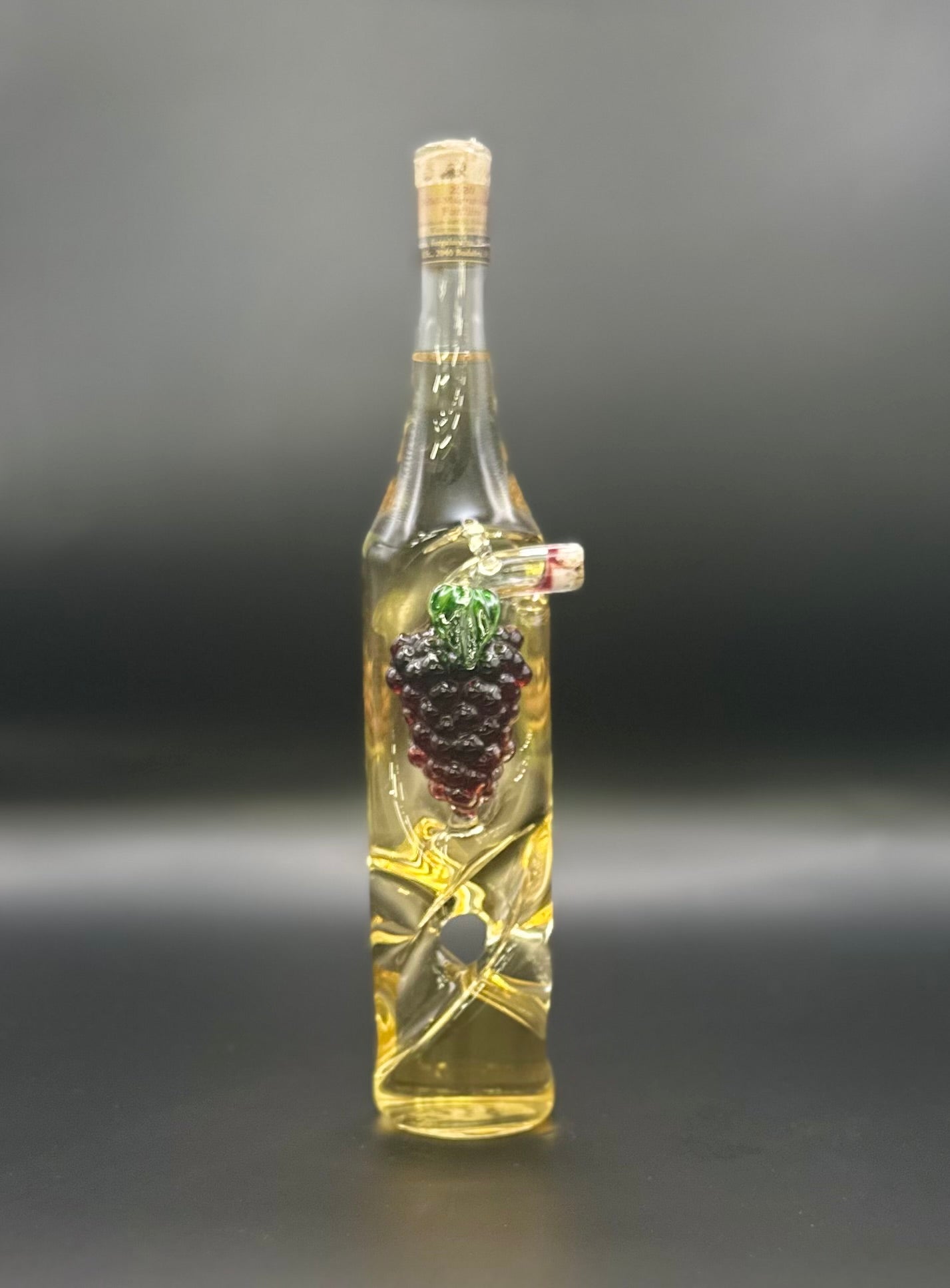 Csavart palack+szőlőfürt furmint+vörösbor 0.1 L