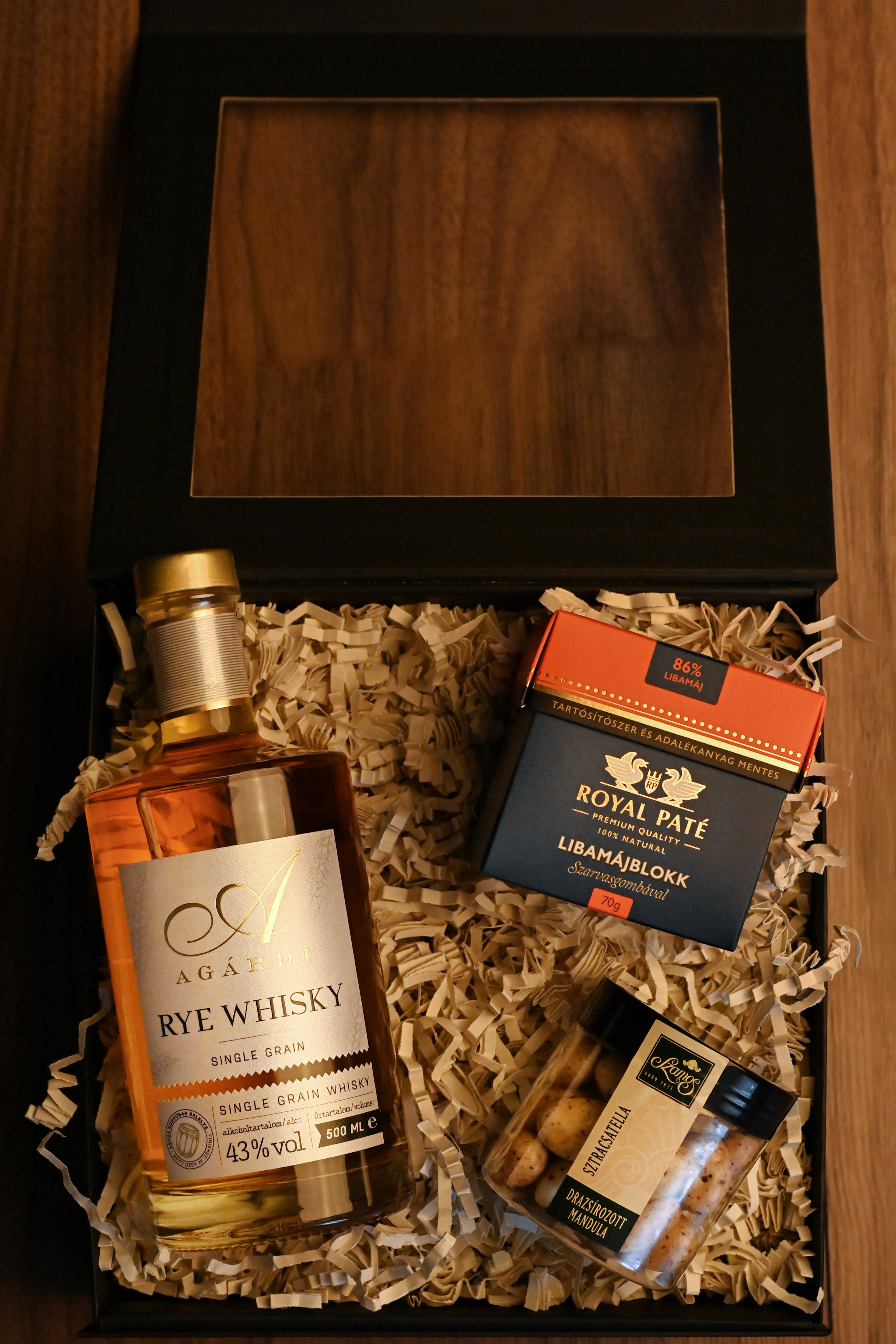 Magyar Whisky és Libamáj Ajándékcsomag – Prémium Férfi Válogatás